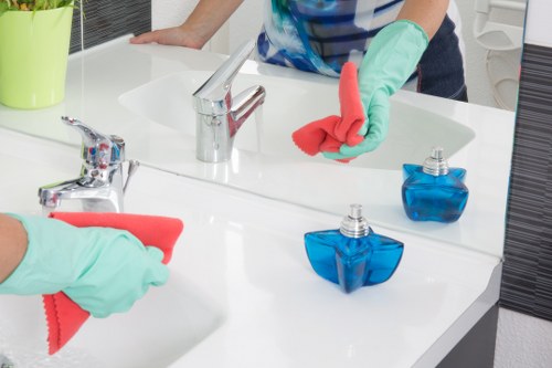 Upholstery cleaning equipment used on a fabric sofa in Southkensington