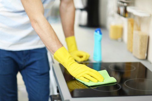 Professional house cleaning supplies in a Southkensington home